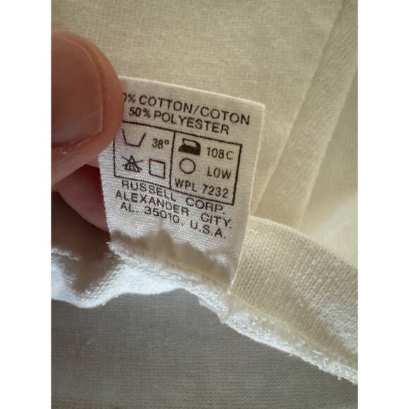 VTG ‘81 Russell Athletic USA Made Single Stitch White Heavy S Seniors LS Jersey - Picture 4 of 10